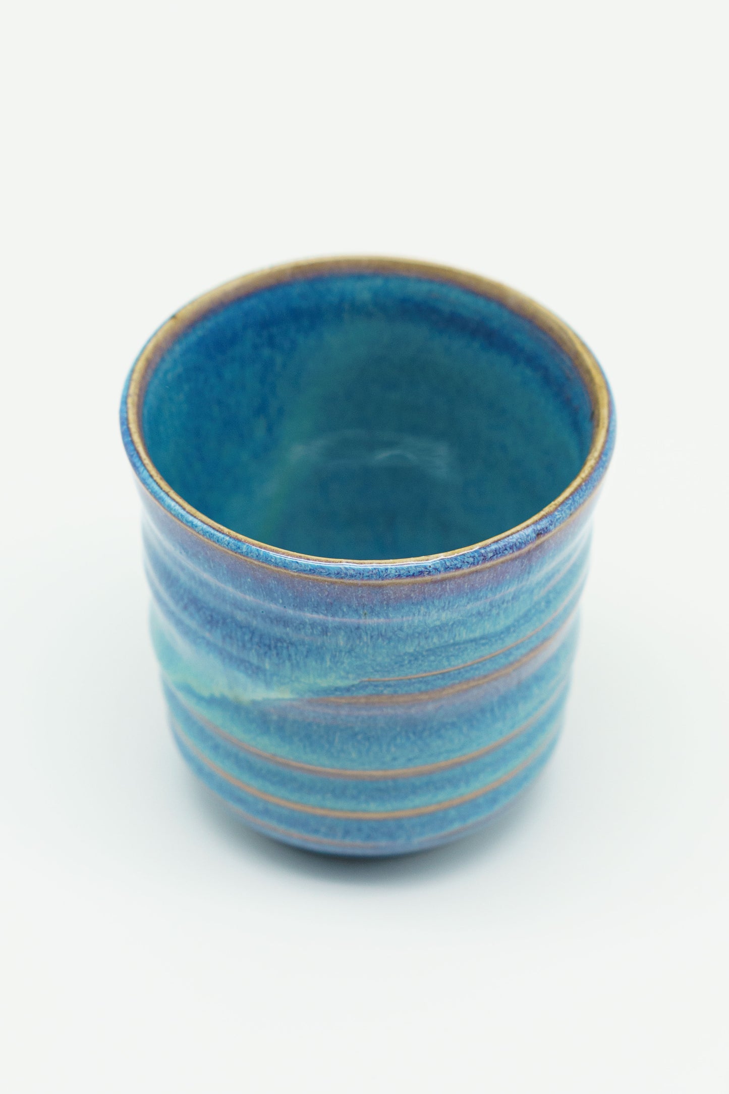 Ridged Cup in Cerulean Blue