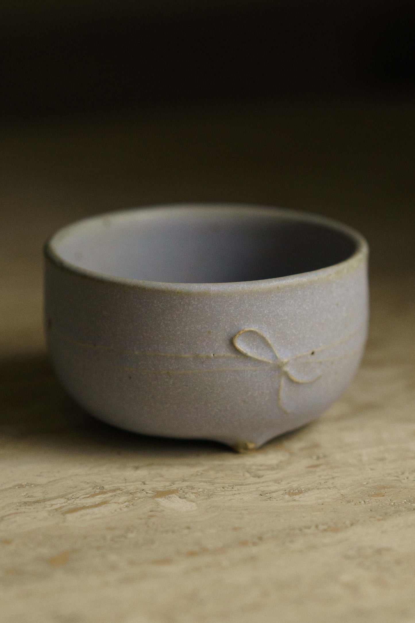 Short Ribbon Teacup in Lavender - Seconds