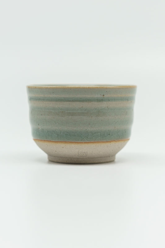 Ridged Celadon Teacup