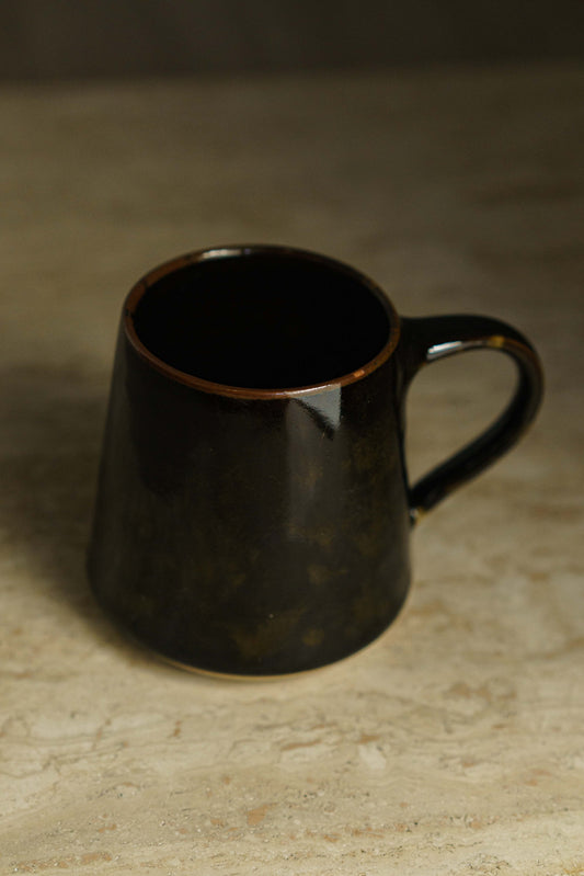 Cloudy Black and Yellow Mug