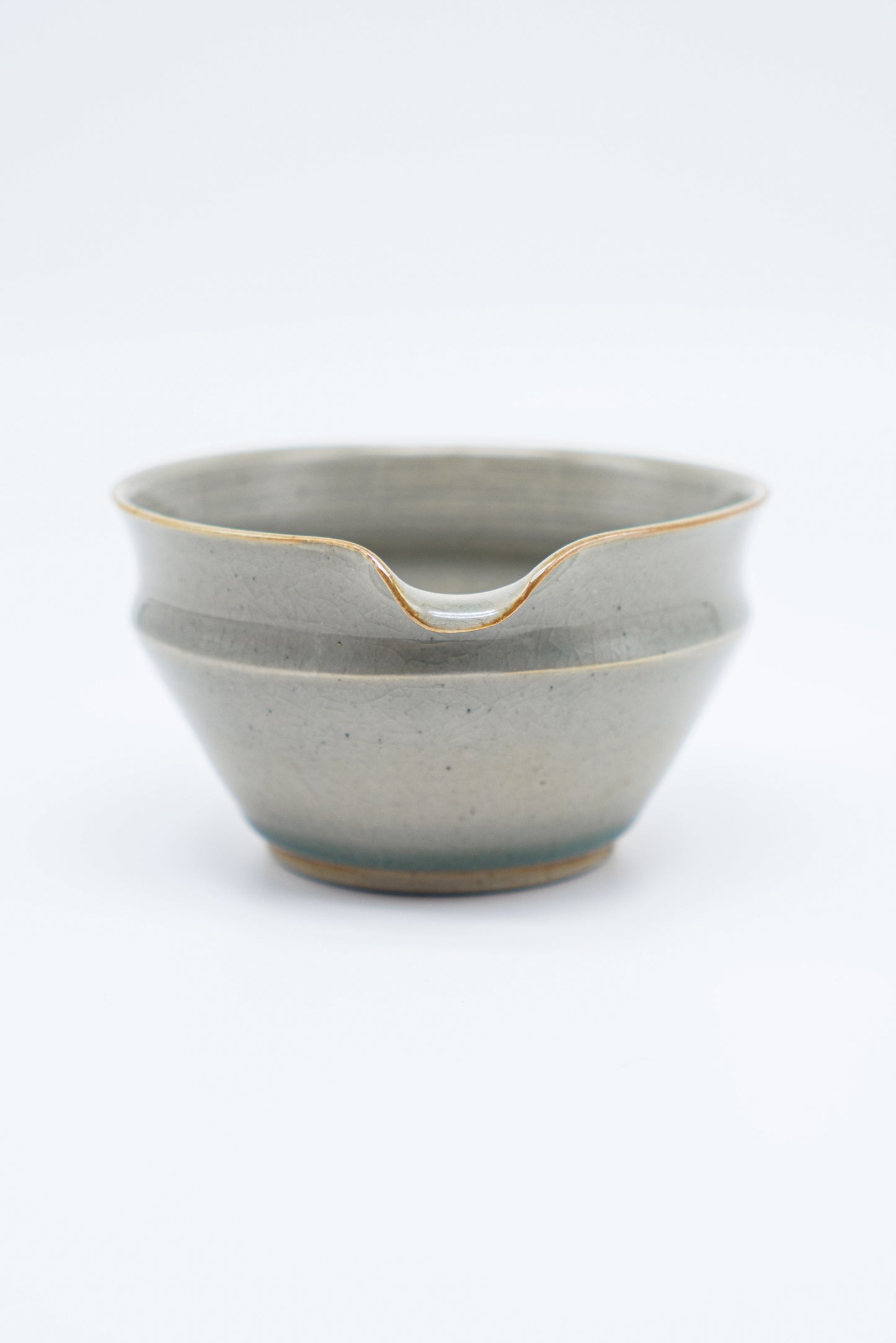Collared Matcha Bowl in Celadon Blue