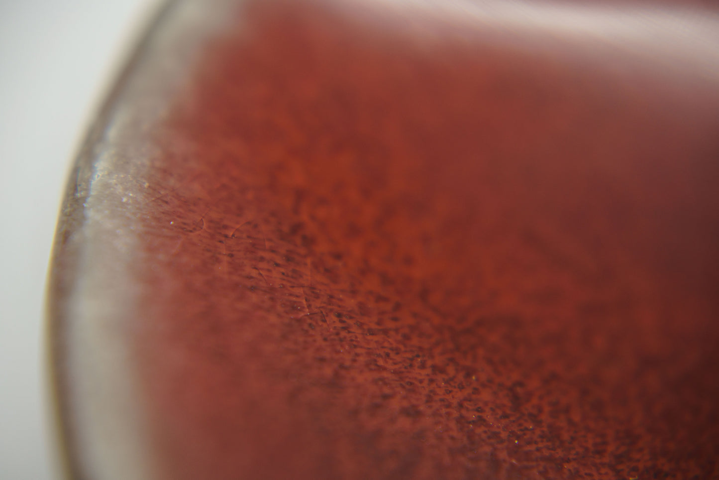 Small Wavy Trinket Dish in Cranberry Red