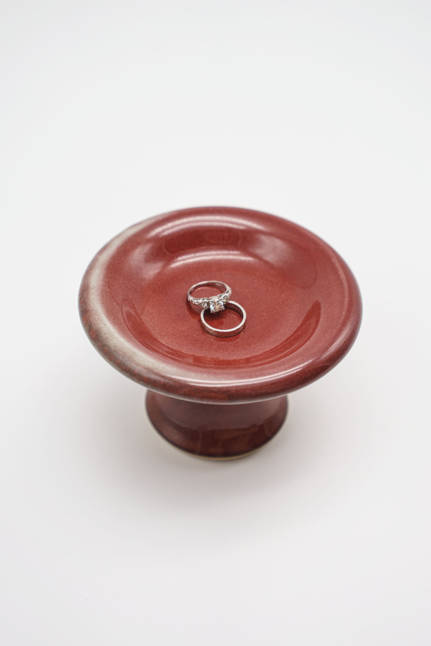 Pedestal Plate in Cranberry