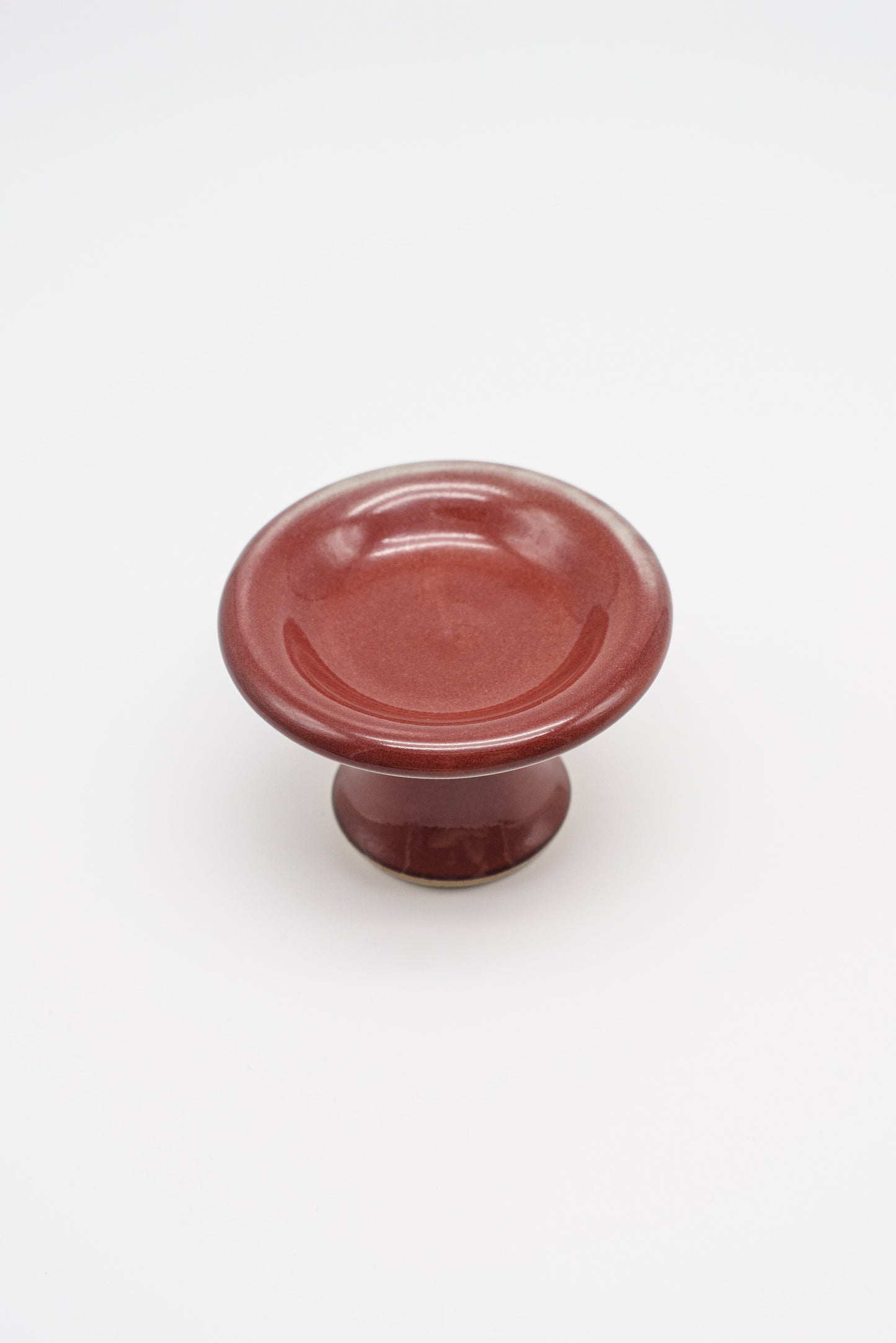 Pedestal Plate in Cranberry