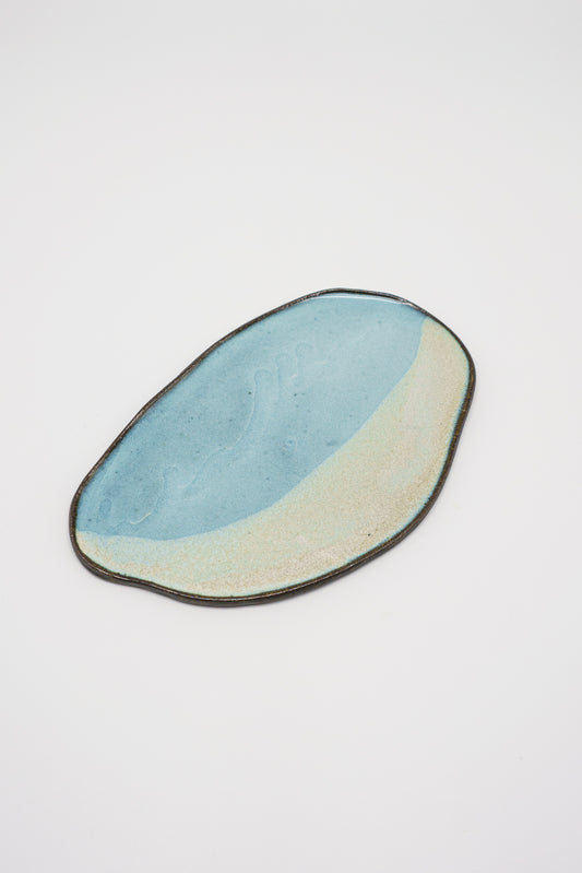 Two Tone Icy Blue Plate