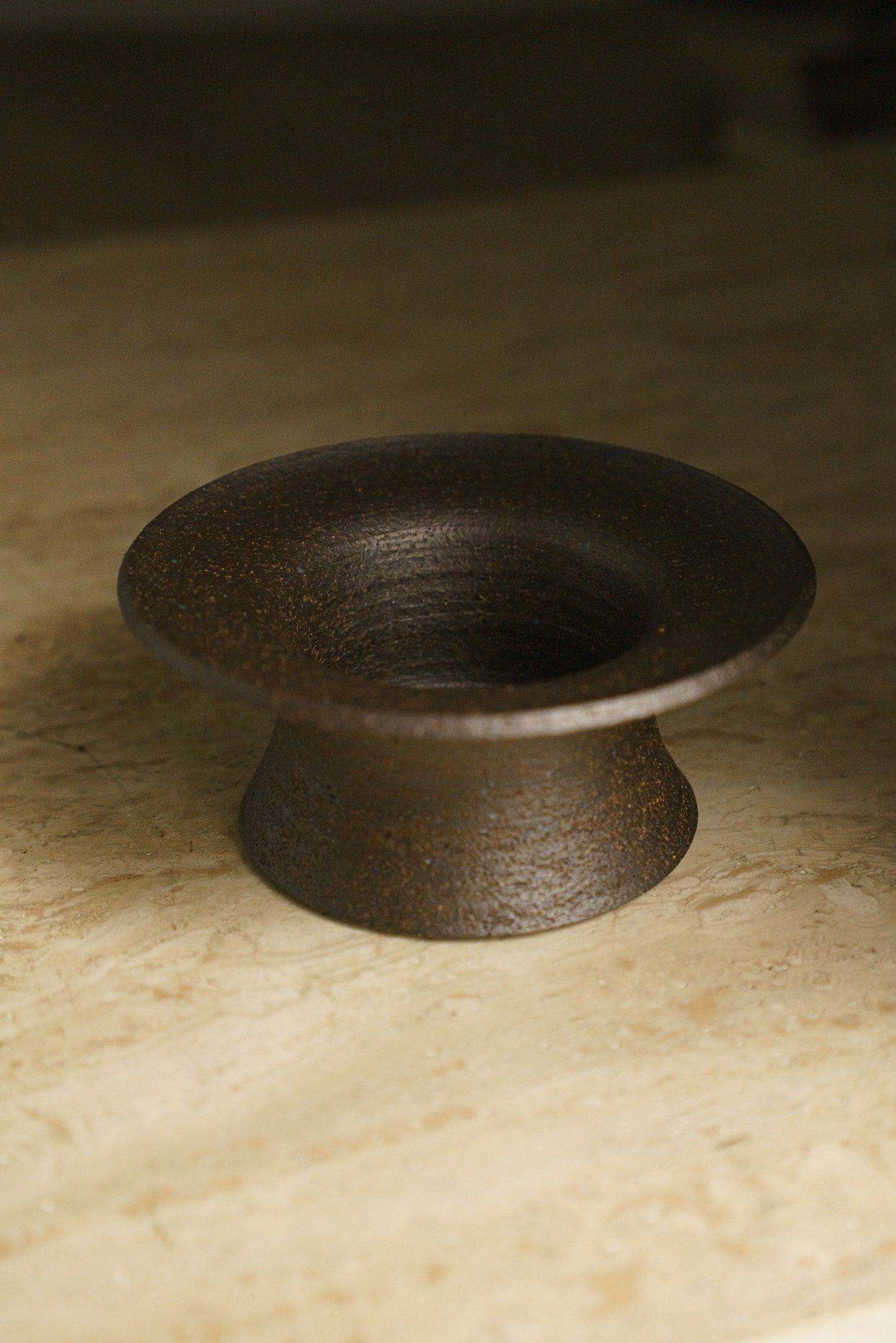 Pedestal Trinket Dish in Bare Clay