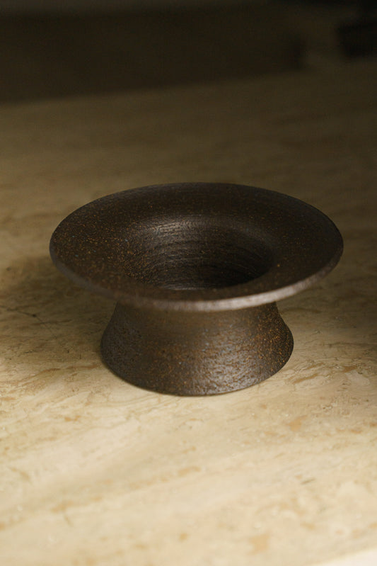Pedestal Trinket Dish in Bare Clay
