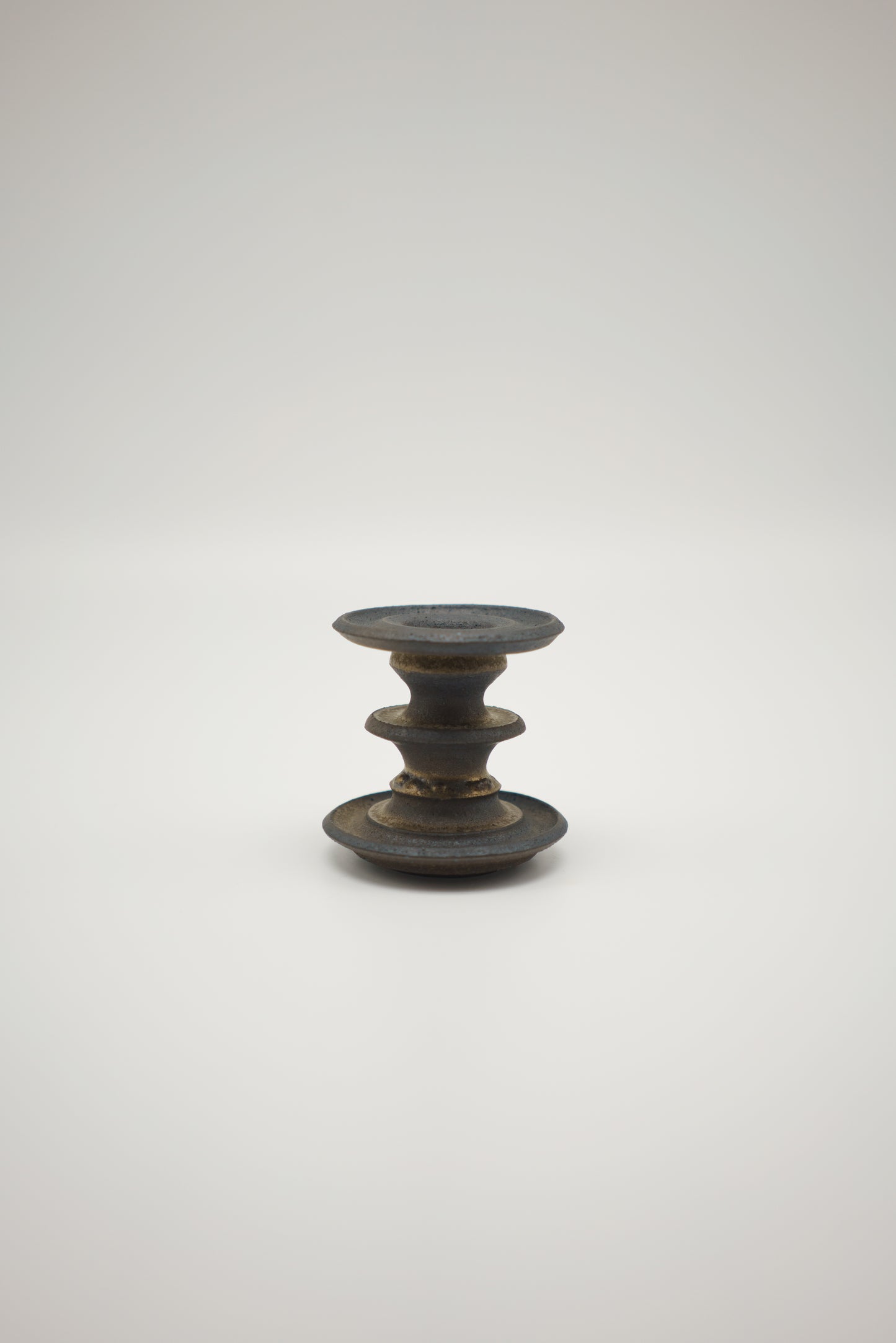 Metallic Bronze Candlestick (One of Two)