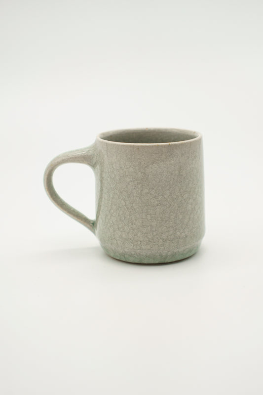 Tall Strawberry Mug in Light Blue-Green Ice Crack