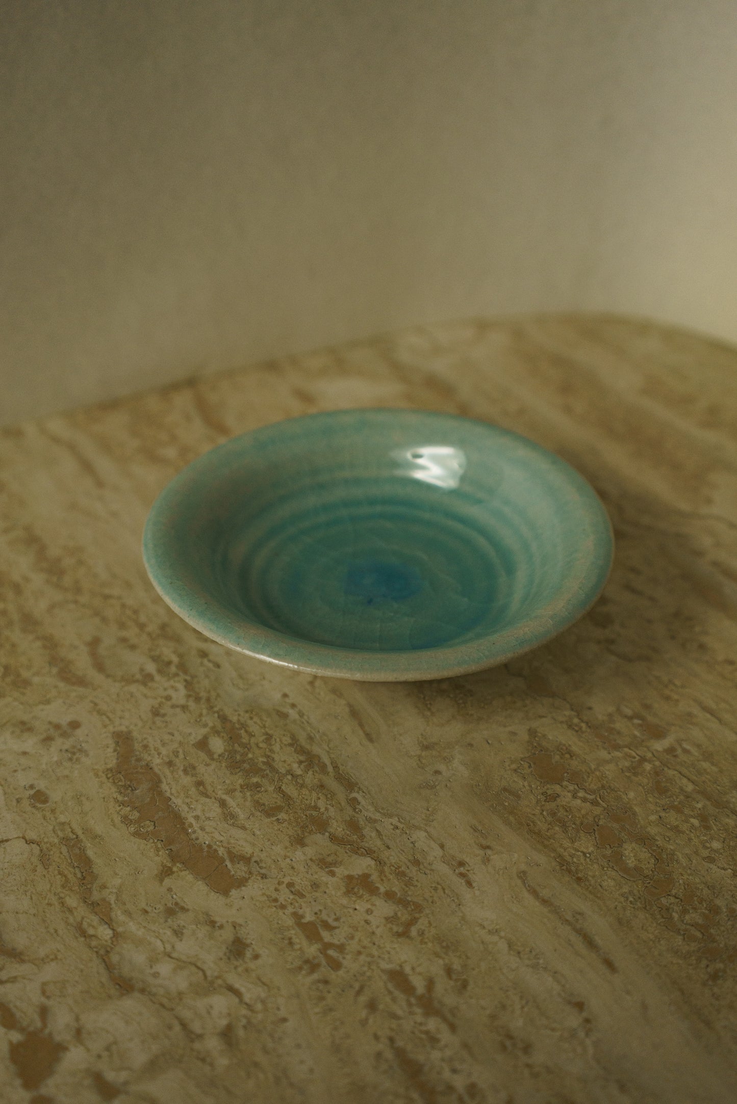 Shallow Blue Puddle Bowl
