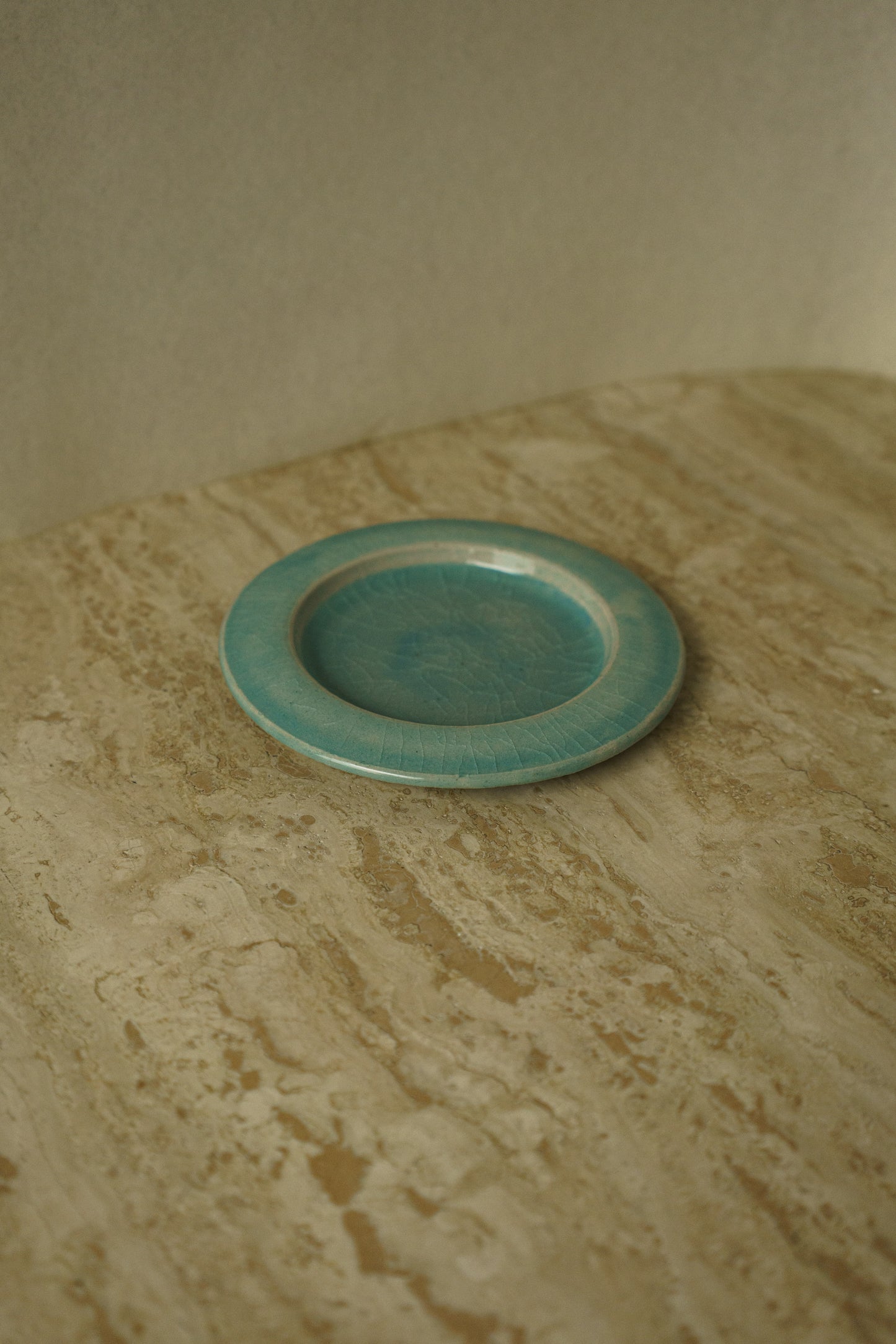 Blue Flat Rim Plate