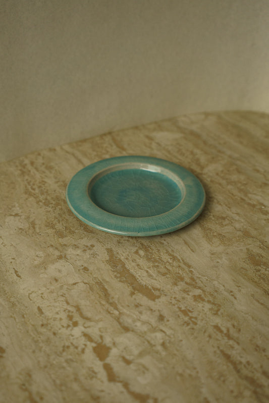 Blue Flat Rim Plate