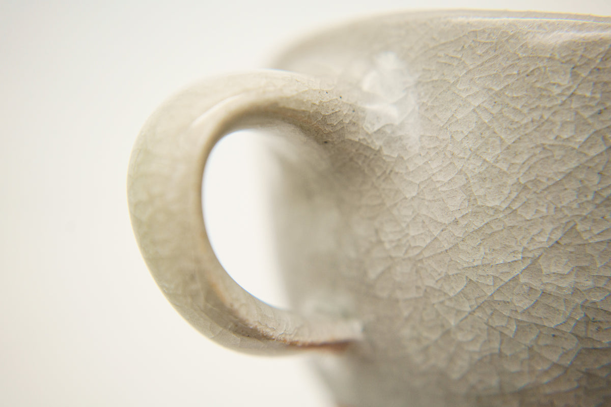 Wide Cappuccino Mug in Ice Crack