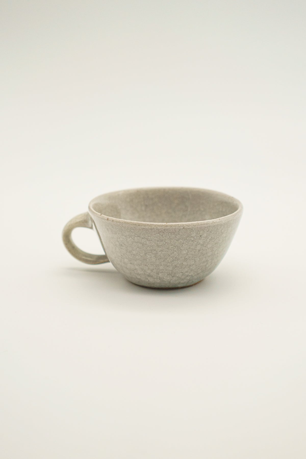 Wide Cappuccino Mug in Ice Crack